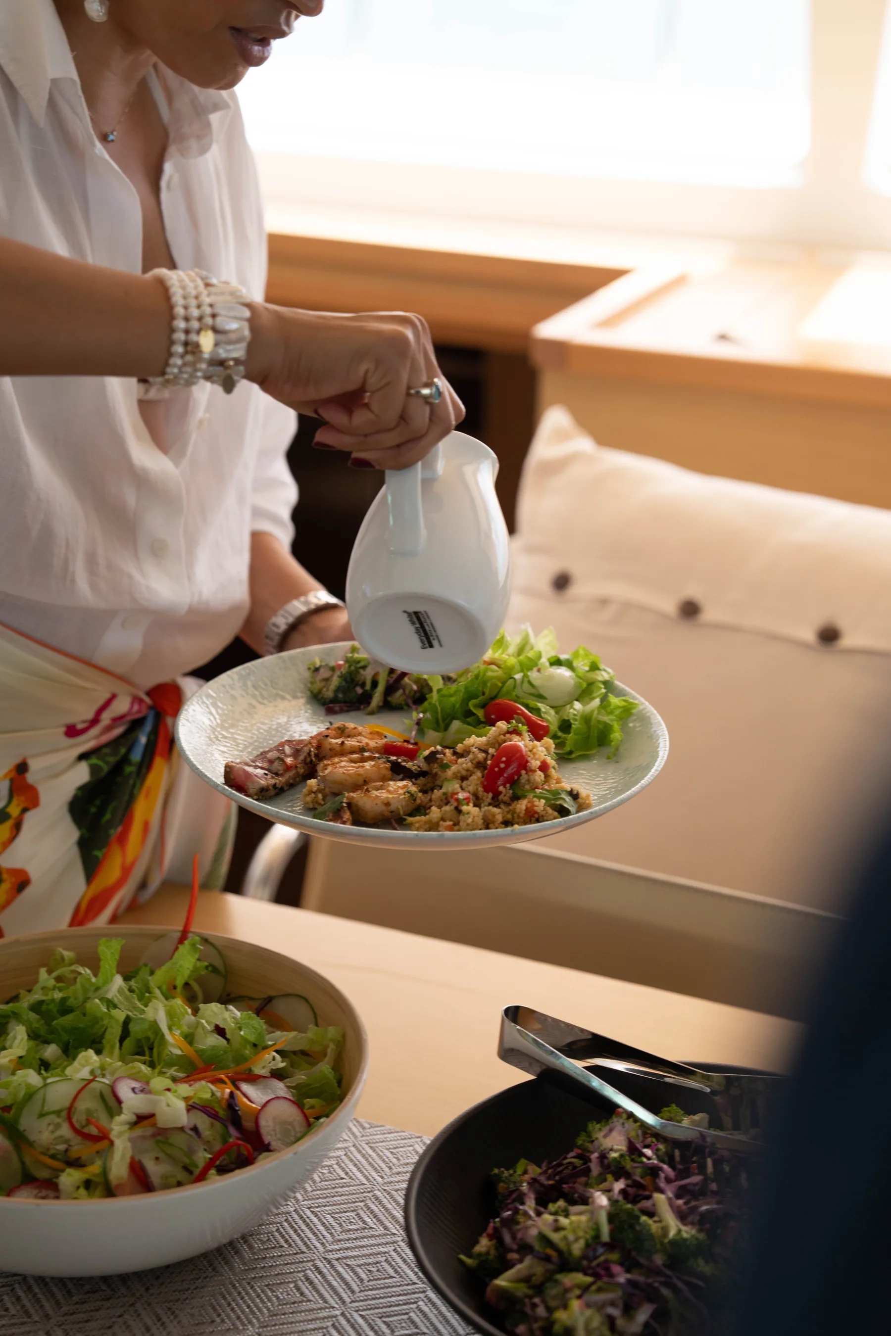 Lunch service prepared on board Breezy Days